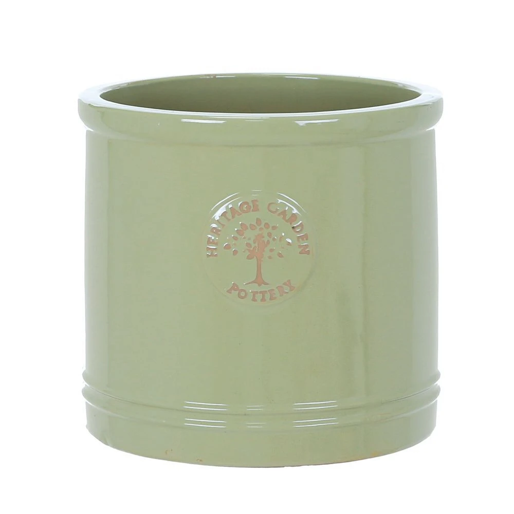 Woodlodge 30cm Mint Green Glazed Heritage Cylinder Pot 1 Woodlodge 30cm Mint Green Glazed Heritage Cylinder Pot