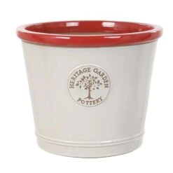 Woodlodge 40cm Red Rim Heritage Glazed Pot