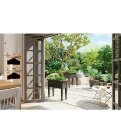 Artevasi 80cm Anthracite Venezia Grow Box Planter 5 Artevasi 80cm Anthracite Venezia Grow Box Planter -Elho Shop 5600442825183 3