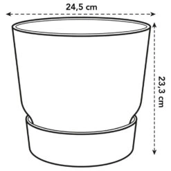 Elho 25cm Leaf Green Greenville Round Planter -Elho Shop 8711904332433 3